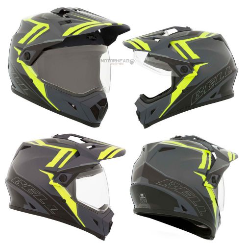 Bell helmet mx-9 adventure barricade hi-viz yellow small mx motocross off road