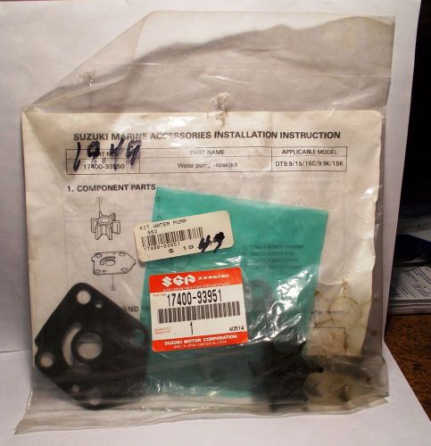 Suzuki o.e.m. water pump kit 17400-93951  n.o.s.