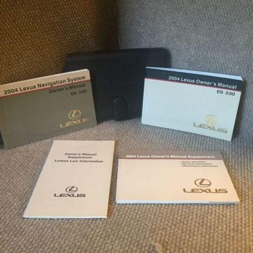 2004 lexus es330 owners manual set with navigation guide and case