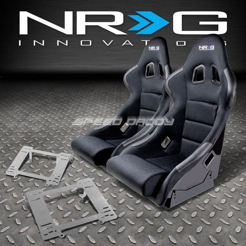 Nrg type-r deep bucket racing seat+stainless steel bracket for 97-06 wrangler tj