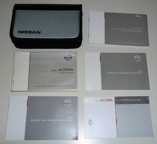 2006 06 nissan altima factory owners manual with factory case