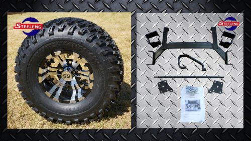 Ezgo txt electric golf cart 6&#034; lift kit + 10&#034; wheels and 22&#034; all terrain tires