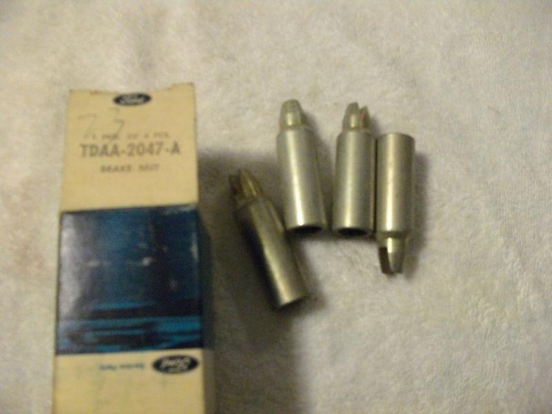 Ford nos brake nut  tdaa-2047-a   four pieces