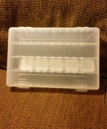 Plano 3600 original 11 x 7 x 1 3/4 clear poly boat bait tackle storage box tray