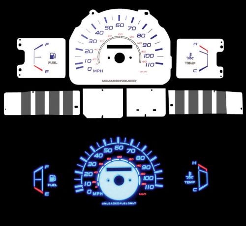 85 86 87 88 toyota pick up w/o tach blue indiglo glow white gauge