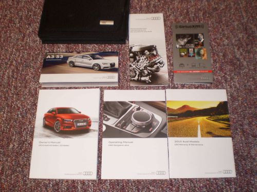 2015 audi a3 s3 sedan car owners manual books navigation guide case all models