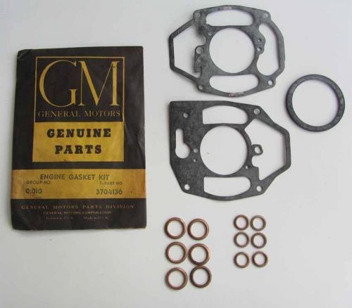 Nos 1953 1954 1955 vtg gm engine gasket unit kit 3704136 .010 genuine oem 6 cyl