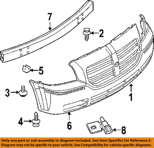 Dodge oem 4805925aa bumper cover-cover