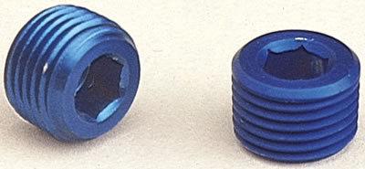Aeroquip fbm3685 fittings internal allen head pipe plug 1/8" npt blue pair