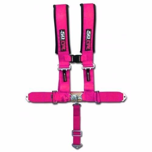 Pink race h harness seat belt 5 point 2&#034; pad sand rail 2x2 longtravel buggy