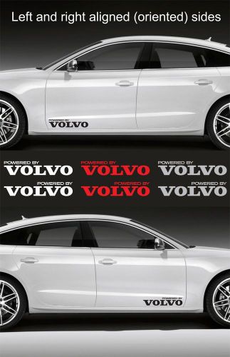 2pcs powered by volvo 15&#034; wide vinyl decal logo sticker emblem graphic