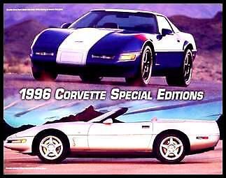 Lot 10 1996 chevy corvette spl edition brochures 96 gm