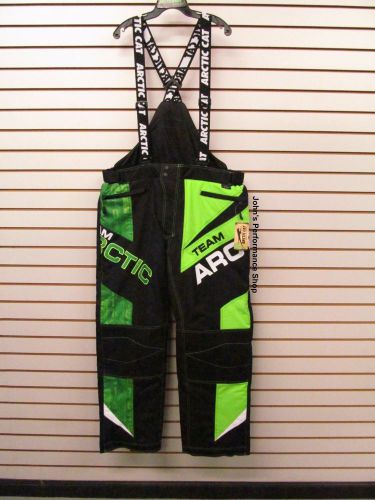 2017 mens arctic cat team arctic green snowmobile bibs pants l xl 2x 3x 5261-026