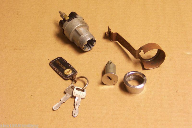 (j) used 1967 ford mustang ignition switch, cylinder, retainer, bracket, keys