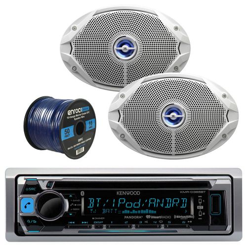 Kenwood kmrd365bt bluetooth marine receiver, 2x jbl ms9520 6x9&#034; coaxial speakers