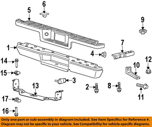 Ford oem f37z17788a rear bumper-inner bracket