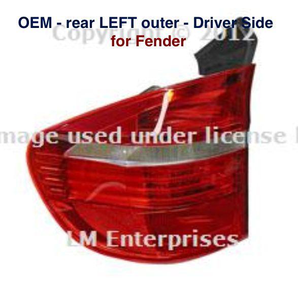 Bmw oem e70 x5 tail light left outer 3.0si 3.5d 4.8i m xdrive (2007-2010) new 