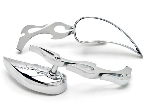 Tear drop chrome motorcycle mirrors for harley davidson road king custom classic