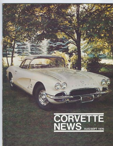 Corvette news magazine aug/sept 1976 original/mint condition