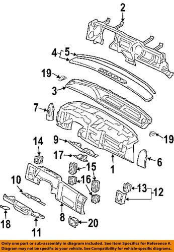 Dodge oem uh10xdvac instrument panel-park brake hndle