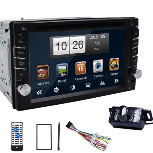 Double 2 din in dash car dvd player bluetooth auto stereo radio ipod mp3+camera