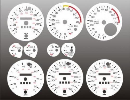 1982-1989 chevrolet camaro dash instrument cluster white face gauges 82-89