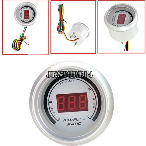 Newest 2&#034; 52mm digital analog led air/fuel ratio monitor racing gauge white sale