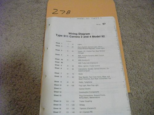 1992 porsche 911 carrera 2 and 4 wiring diagrams manual