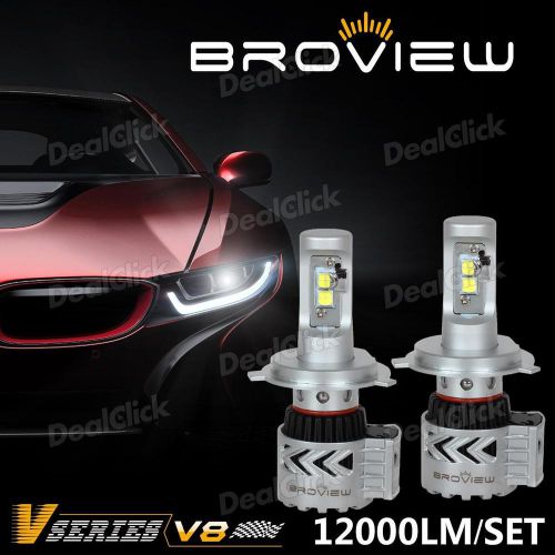 Broview v series v8 h4 9003 cree 12000lm headlight dual beam 72w white 6500k led