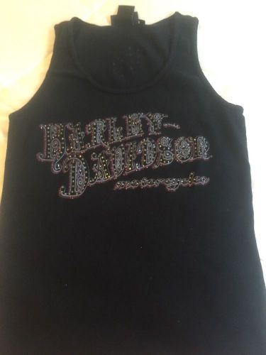 Women&#039;s harley davidson black tank top size large