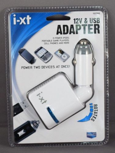 Custom accessories one 12 volt &amp; one usb port adapter #10760 -12v plug in- new!