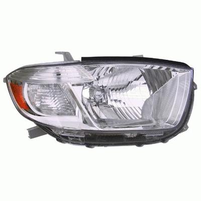 08-10 highlander headlight headlamp assembly chrome bezel passenger side right