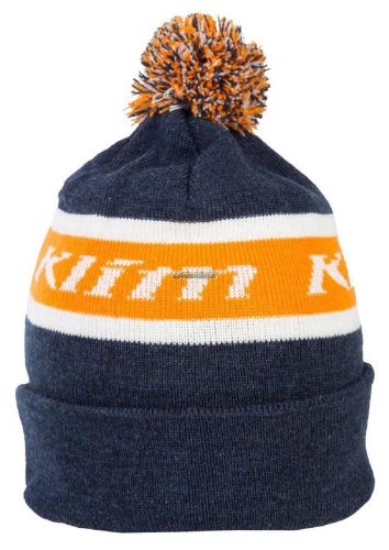 2017 klim bomber beanie - navy/orange