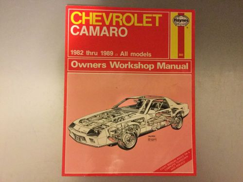 1982 -1989 camaro z-28 rs sc berlinetta iroc-z haynes repair manual v6 v8 ho