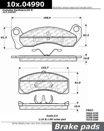 Centric 106.04990 brake pad or shoe, front