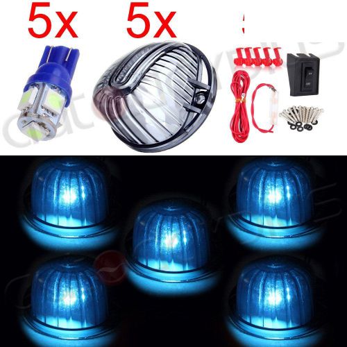 Set wiring kit 5pcs ice blue 5050 led 9069a cab clearance lamp top marker lights