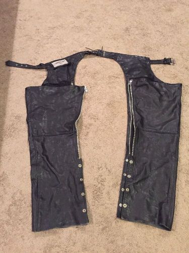 Unik large leather biker chaps