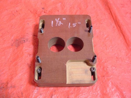 Brzezinski carburetor adapter spacer plate holley 2 barrel straight 1 1/2&#034; 1.5&#034;