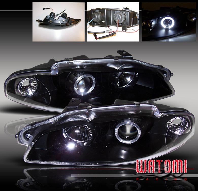 97 98 99 mitsubishi eclipse projector headlights black