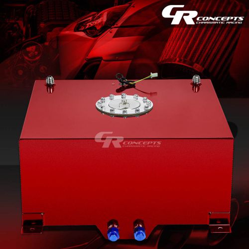 15.5 gallon/59l red coat aluminum racing/drift fuel cell tank+cap+level sender