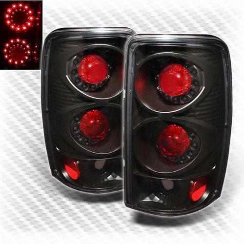 2000-2006 suburban yukon denali tahoe led black tail lights brake lamp new set