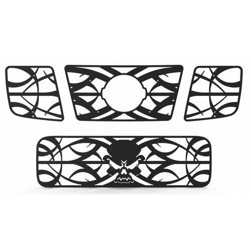 Nissan armada 04-07 black powdercoat tribal front metal grille trim cover insert