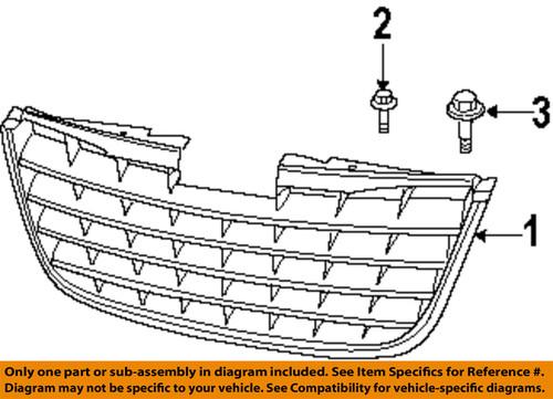 Chrysler oem 5113228aa grille-grille assembly