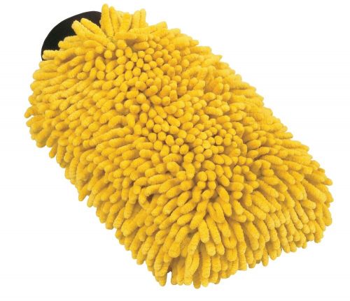 Carrand 40309 long chenille microfiber car wash mitt , yellow