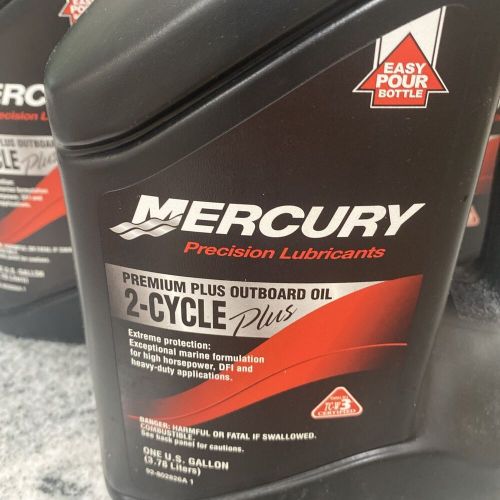 Mercury premium plus 2-stroke marine oil case of 3 gallons 92-802826a 1. new