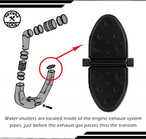 Y-pipe water shutter flapp 807166a1 for mercruiser stern drive v6 v8 engines