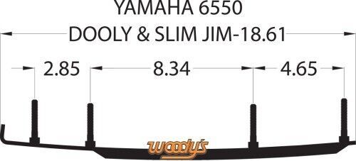 Woodys - dy4-6550 - dooly carbide wear rods, 4in. yamaha mountain max 600,srx 70