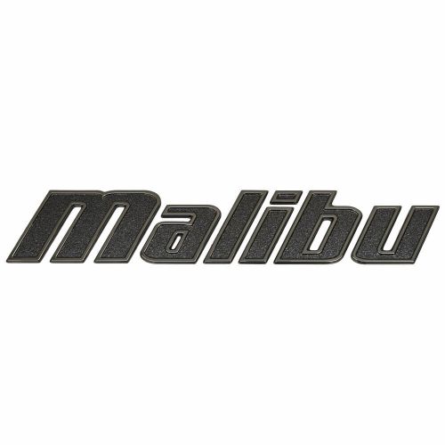 Malibu boat raised emblem decal 5992906 | 11 x 2 inch black pearl