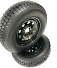 2-pk trailer tire on black wheel modular rim st205/75d15 lrc 5 lug 5x4.5