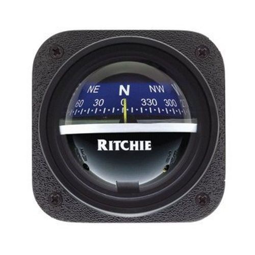 Ritchie compass v-537b explorer compass - bulkhead mount - blue dial